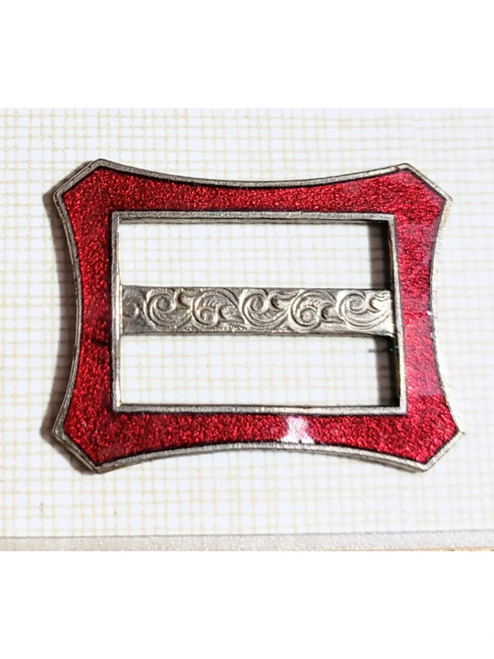 Art Deco Sash Belt Buckle Scarf Slide Art Deco Accessory acc-